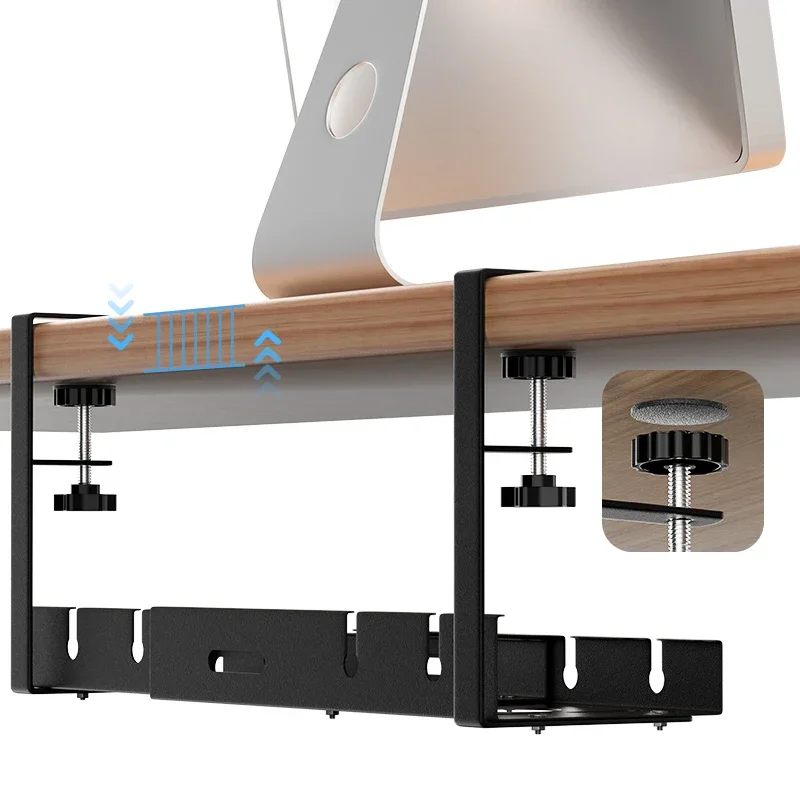 Adjustable No Drill Wire Organizer, Under Desk Cable Management Tray, Cord Management, Cable Holder, Ties Desk Cable Shelves