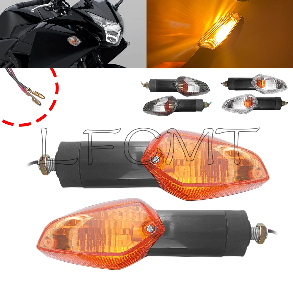 

Motorcycle Turn Signal Lights Fit for Honda CBR 250R 300R CB 300F CBF 125 150 CBR250R Motorbike Front Rear Indicator Lamp