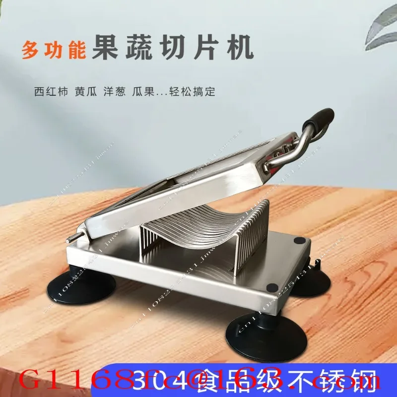 Multi-Function Household Fruit and Vegetable Slicer - Stainless Steel Manual Fruit Cutter for Melons & More