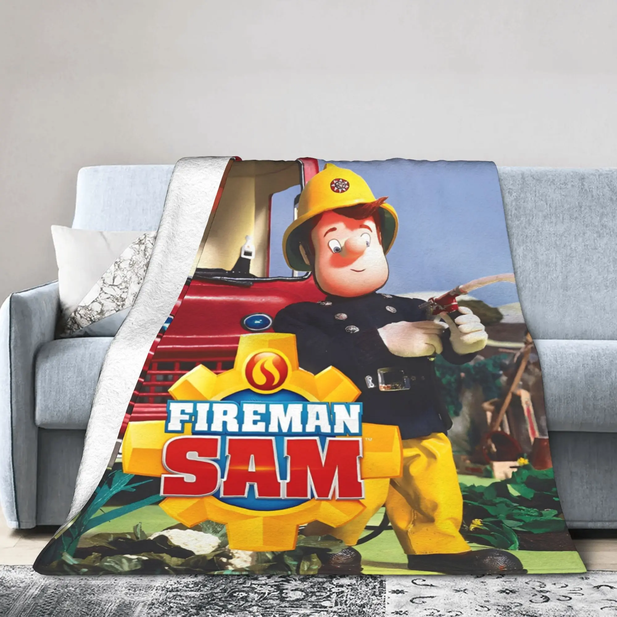 

Firemans Sams Blankets Flannel Multifunction Ultra-Soft Throw Blanket for Sofa Rug Piece