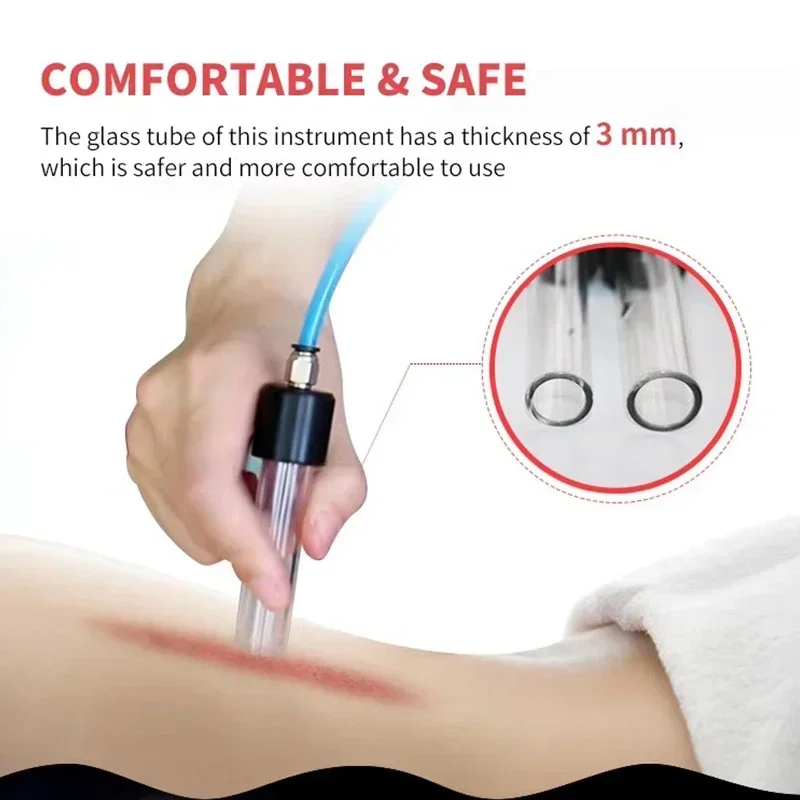 High Quality Glass Tube Vacuum Crack Removal Scraping Machine Improve Metabolism Guasha Scraping Equipment for Home Salon