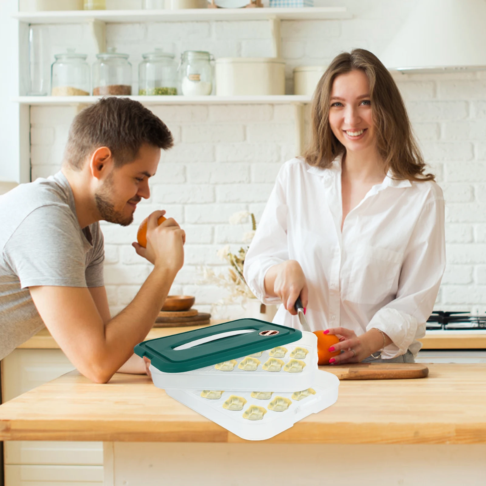 

Холодильник для пельменей Wonton, ящик для хранения, 2-слойный органайзер, контейнер для холодильника, экономия места, практичный, без запаха, штабелируемый