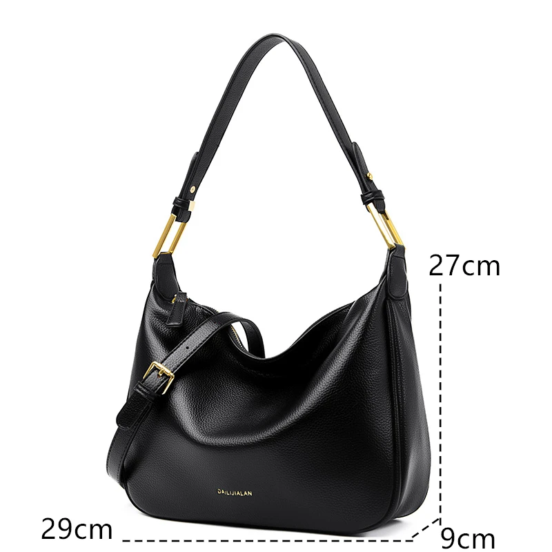 Sac à main en cuir souple de grande capacité pour femme, sac messager solide, sac à main pour document initié, fourre-tout de luxe, mode féminine, haute qualité