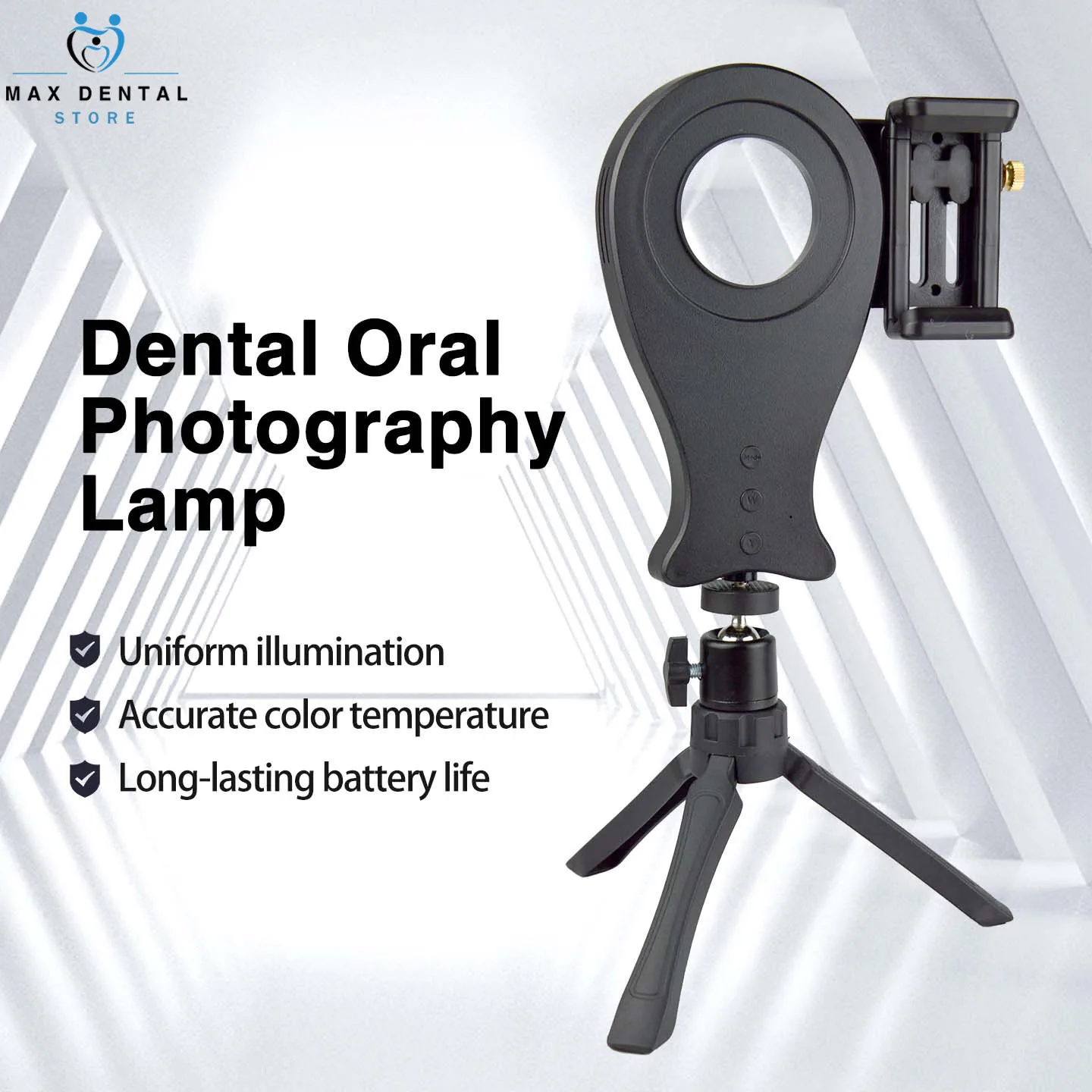 

Dental Oral Fill Light Clear Illumination Features White Light and Warm Light Modes Dental Orthodontic Tooth Photography