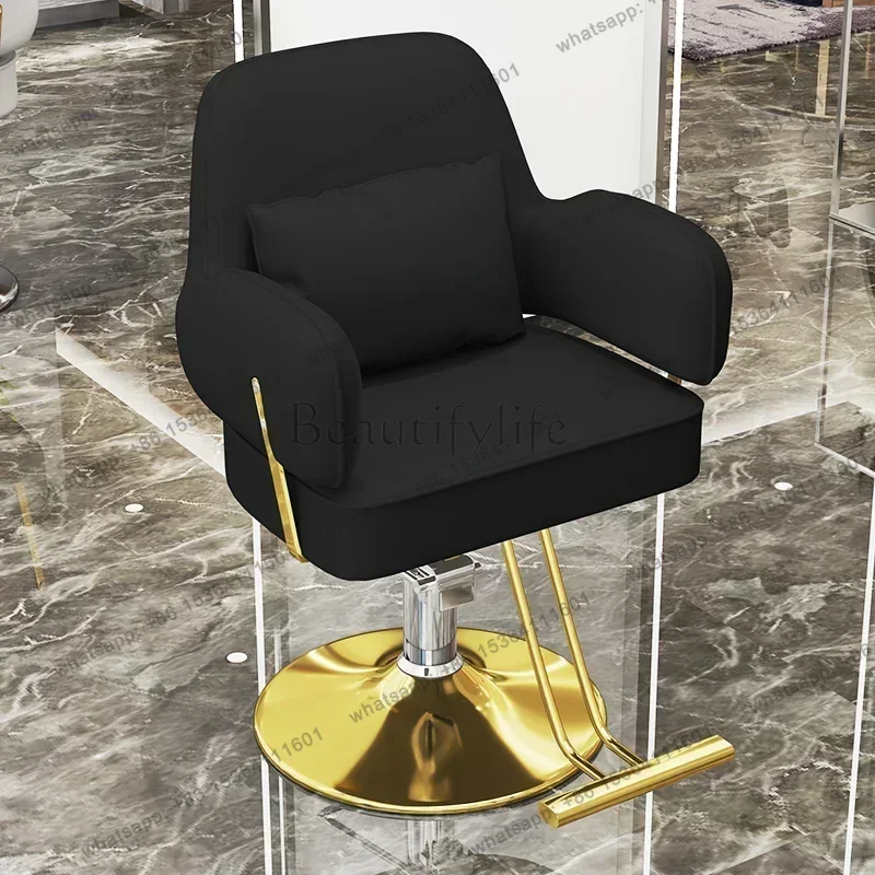 LSSimple Trendy Barber Chair Aesthetic Elastic Delicate Design Salon Chair Luxury Portable Silla Barberia Salon Chair