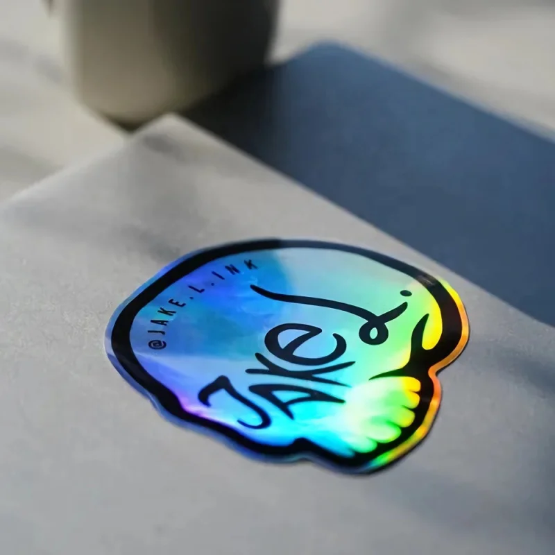 20 0 pieces.Custom.Custom Waterproof Vinyl Holographic Labels Packaging Sealing Round Small Personalized Label Sticker