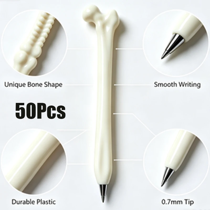 50pcs-spooky-bone-ballpoint-pens-creepy-skeleton-bone-pens-halloween-trick-or-treat-supplies