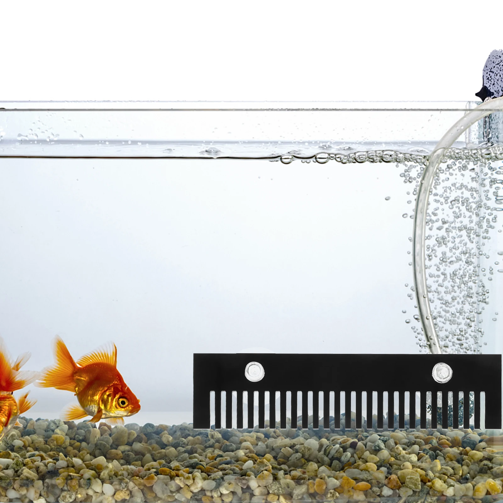 

2pcs Overflow Comb 10cm+20cm Black Acrylic Plate Suction Cups Prevent Overflow Aquarium Supply Fish Tank Pet Supplies