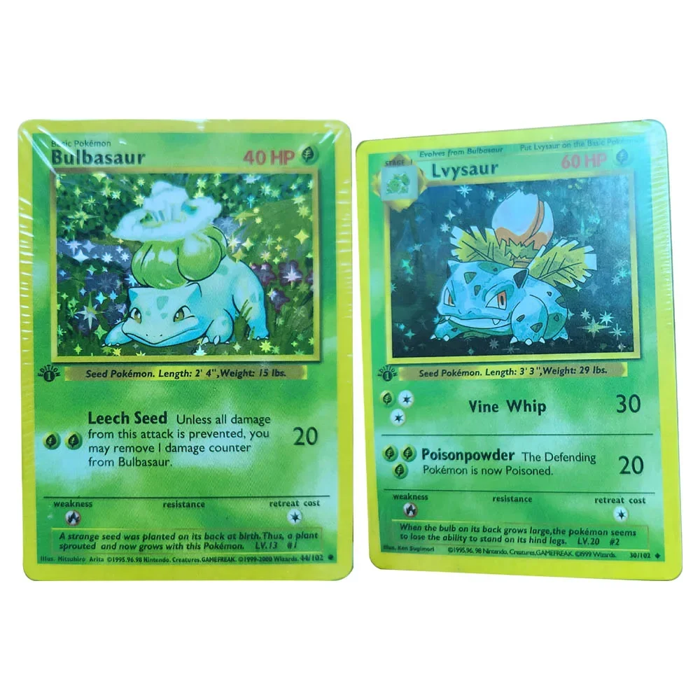 DIY Pokémon Homemade Series Bulbasaur Venusaur Flash Card Fine Workmanship Anime Peripheral Game Collection Card Holiday Gift