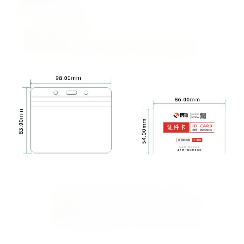 Porte-Danemark ge Transparent avec Étiquette d'Identification, Étui pour Permis de Travail, Nom, Passe-Carte de Travail, Juste, 5 Pièces/Ensemble