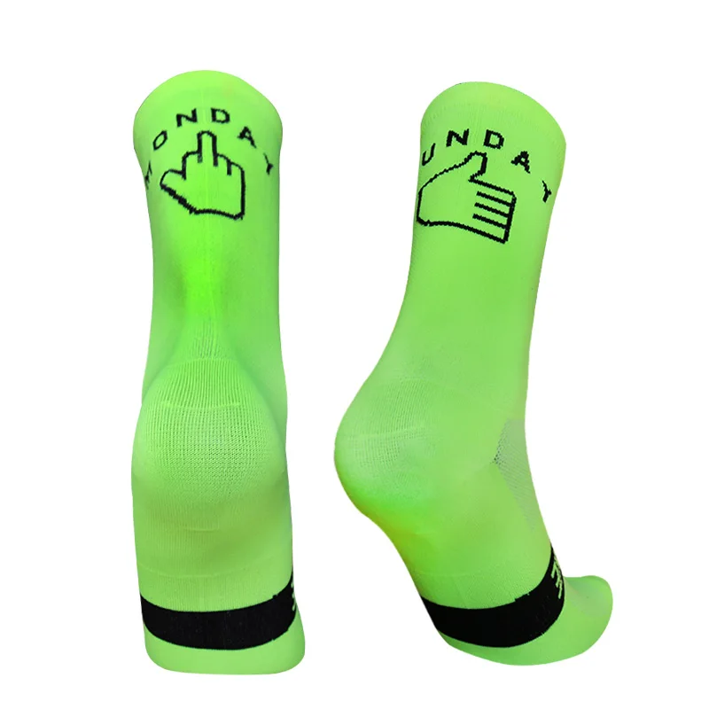 New Sport Running Cycling Socks Monday Sunday Breathable Road Bicycle Socks Men Women Bike Socks calcetines ciclismo