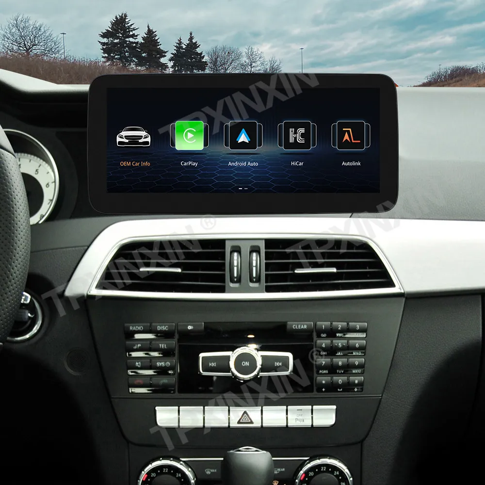 For Benz C Class W204 2011~2014 Linux Car Radio Android Auto Carplay Automotive Multimedia Player GPS Navigation Head Unit