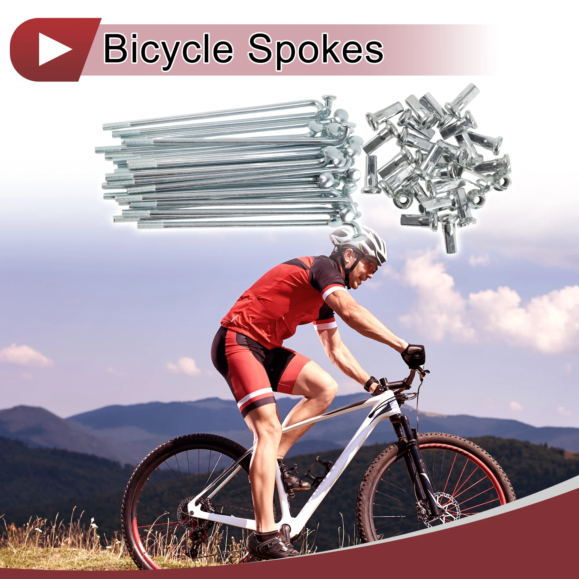 X Autohaux 28 Set 12G Bicycle Spoke 182mm 185mm 190mm 194mm 200mm 204mm 206mm 210mm 215mm 220mm 230mm Carbon Steel Galvanized