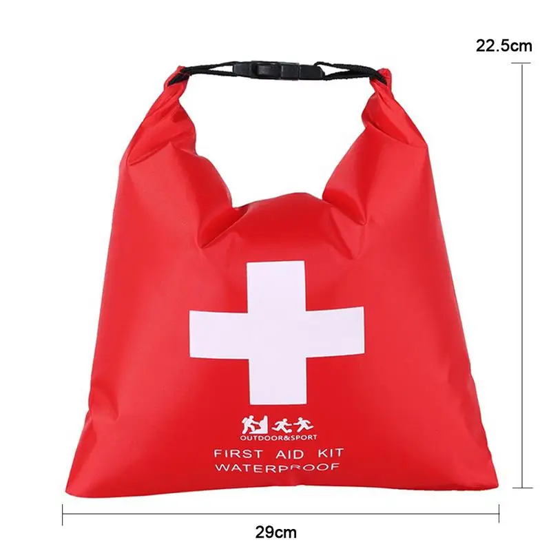 1.2L Outdoor Waterproof Trekking Rafting First Aid Bag Emergency Kit For Travel Camping Red Kayaking Canoeing First Aid Dry Bag