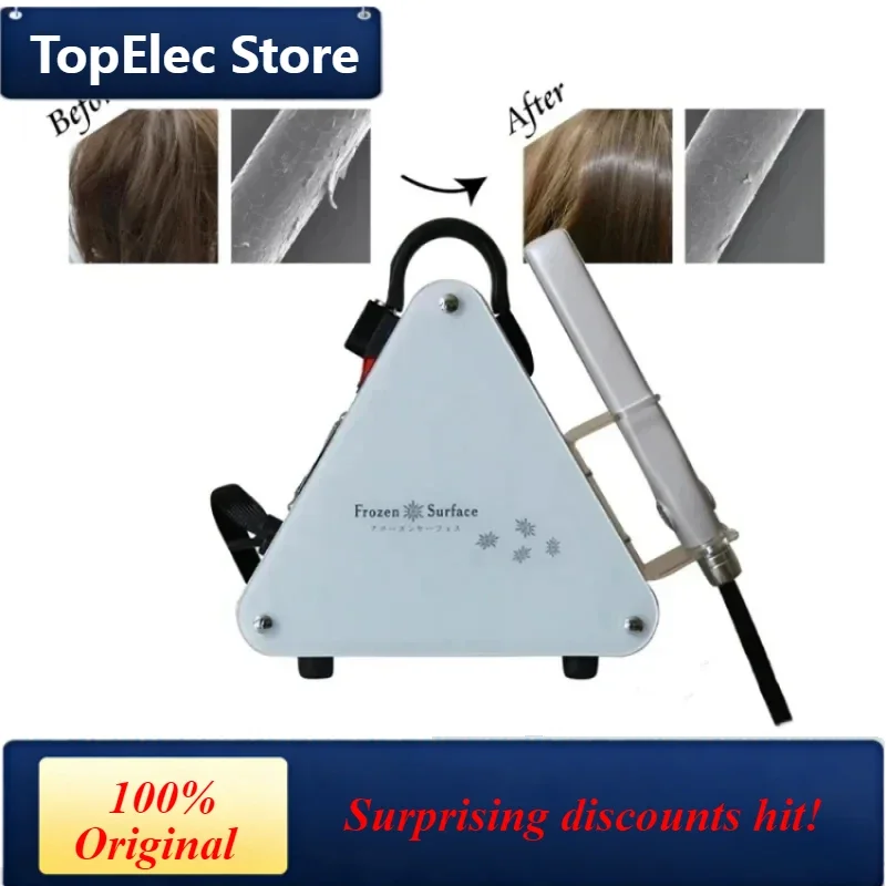 TopElec Cold Cryotherapy Straight Hair Care Machine Flat Iron Ice Repair Hair Care Frozen Therapy Fresh Treatment Device