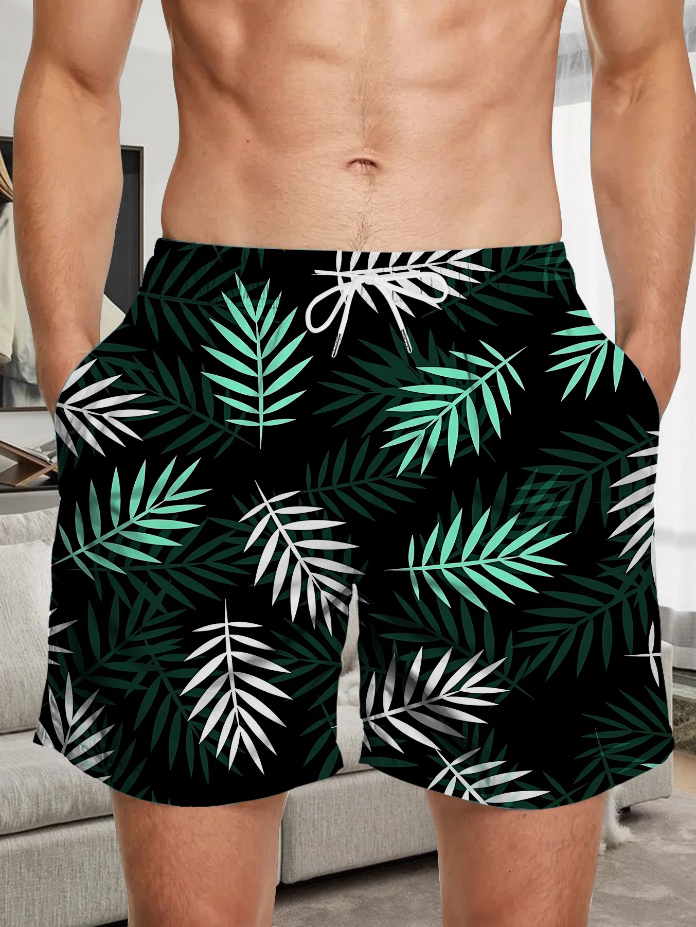 

Seaside Vacation Men Beach Shorts Full Digital Print High Elastic Quick Dry Trunks