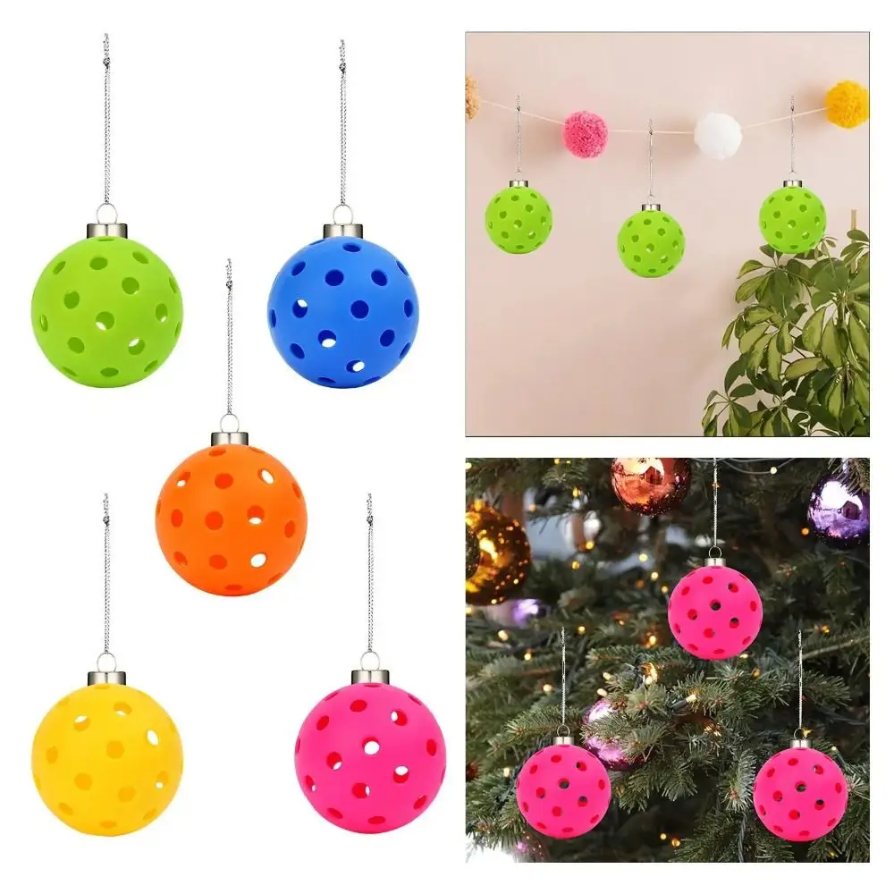 New Hanging Pickleball Keychain Round Gift Pickleball Ornaments Decorative Pickleball Lovers Gifts Handbag Backpack Wallets