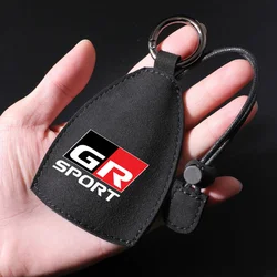Car Suede Key Case Frus Truning Key Cover Creative Pull Key Bag For Toyota GR Sport Corolla Hilux Camry Yaris Prius CHR Rav4