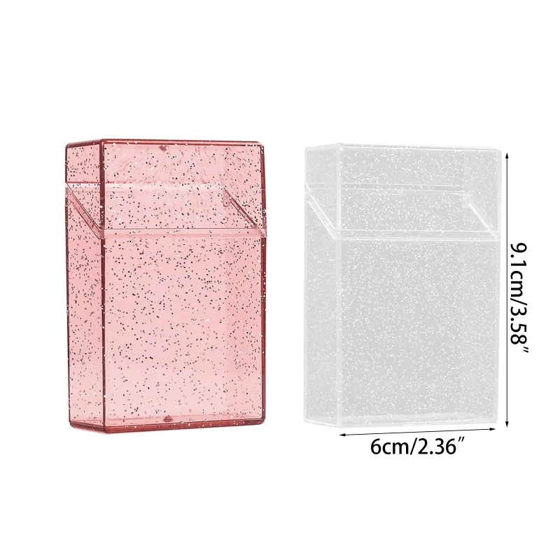 Glitter Clear Case Plastic Cigarette Display Box Holder Box Smoking Accessories  drop ship