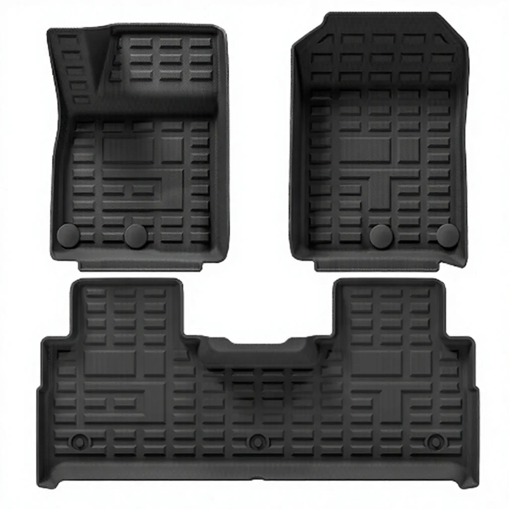 for  L7 PLUS Floor Mats 2024 - 7-seat All-Terrain TPE 10mm Thick 4-Piece Set Heavy-duty Non-Slip Waterproof Full Set