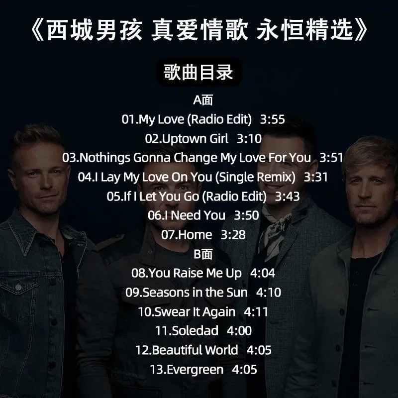 مجموعة الرجال الأيرلندية، مجموعة أبدية من أغاني الحب الحقيقي، سجل فينيل LP مقاس 12 بوصة للفونوغراف #5