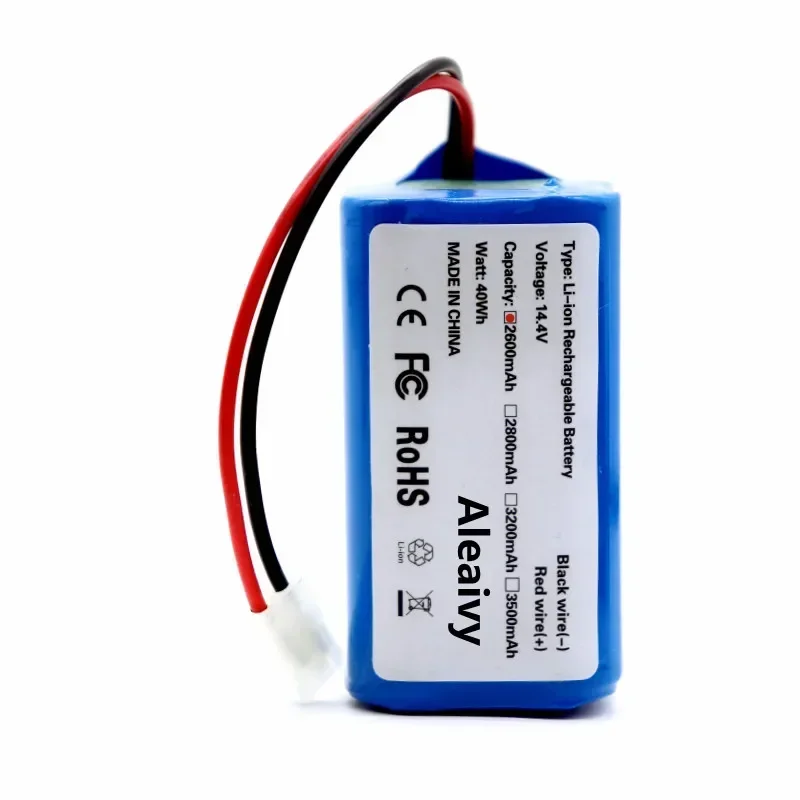 Aleaivy 14.4v 2600mAh Rechargeable Li-ion Batteries for MIJIA Mi Robot Vacuum-Mop Essential G1 Vacuum Cleaner 18650 Battery Pack