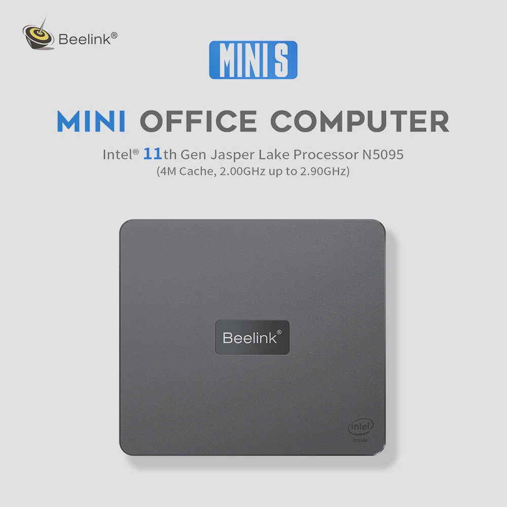 Beelink MINI S Windows 11คอมพิวเตอร์ขนาดเล็ก Intel Celeron N5095 8GB RAM 128GB SSD Desktop Gamer คอมพิวเตอร์ VS U59 GK MINI GK3V