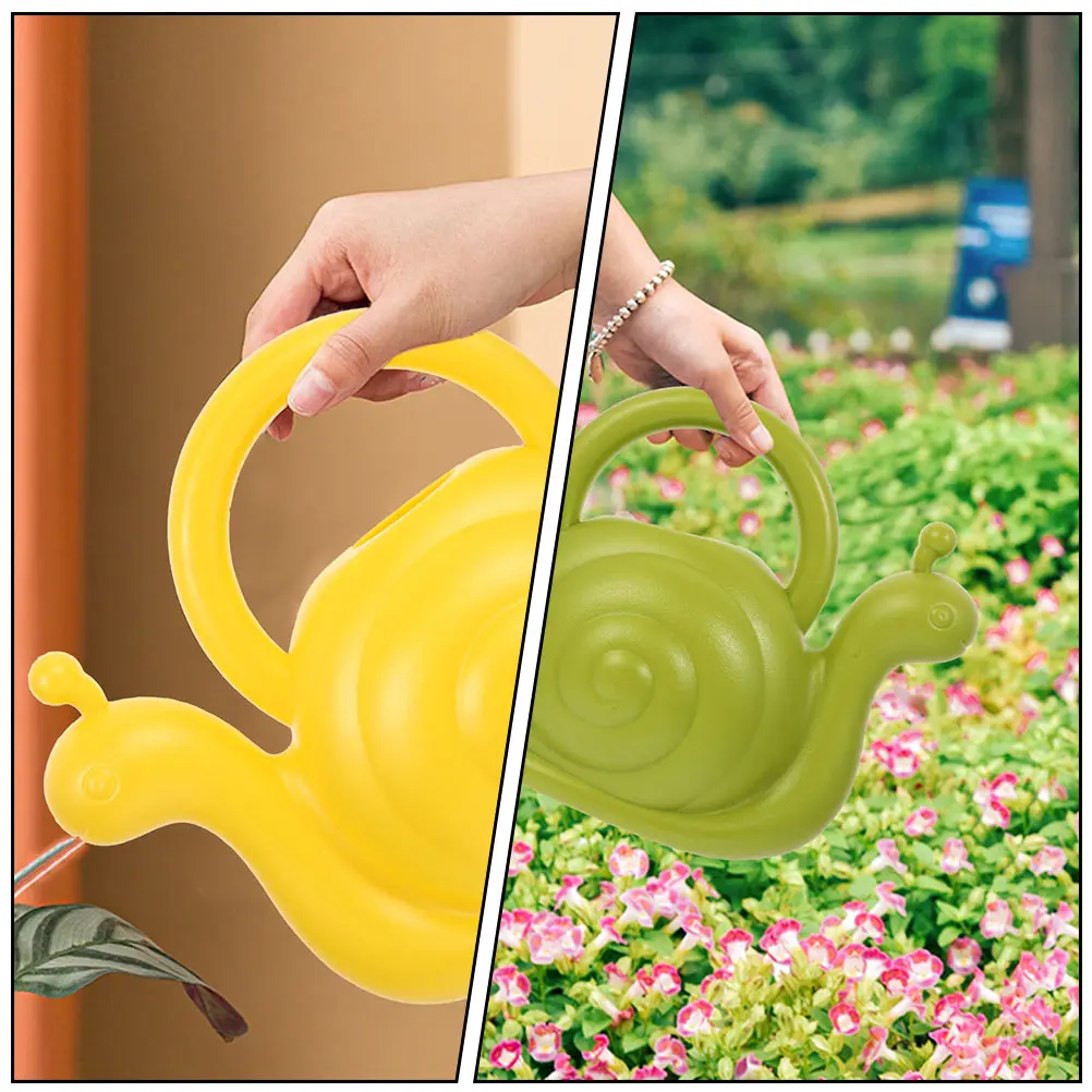 

2Pcs Watering Can for Indoor Plants Snail Design Pot Gardening Jug Plastic Eco PE Durable Easy Drainage Comfortable H