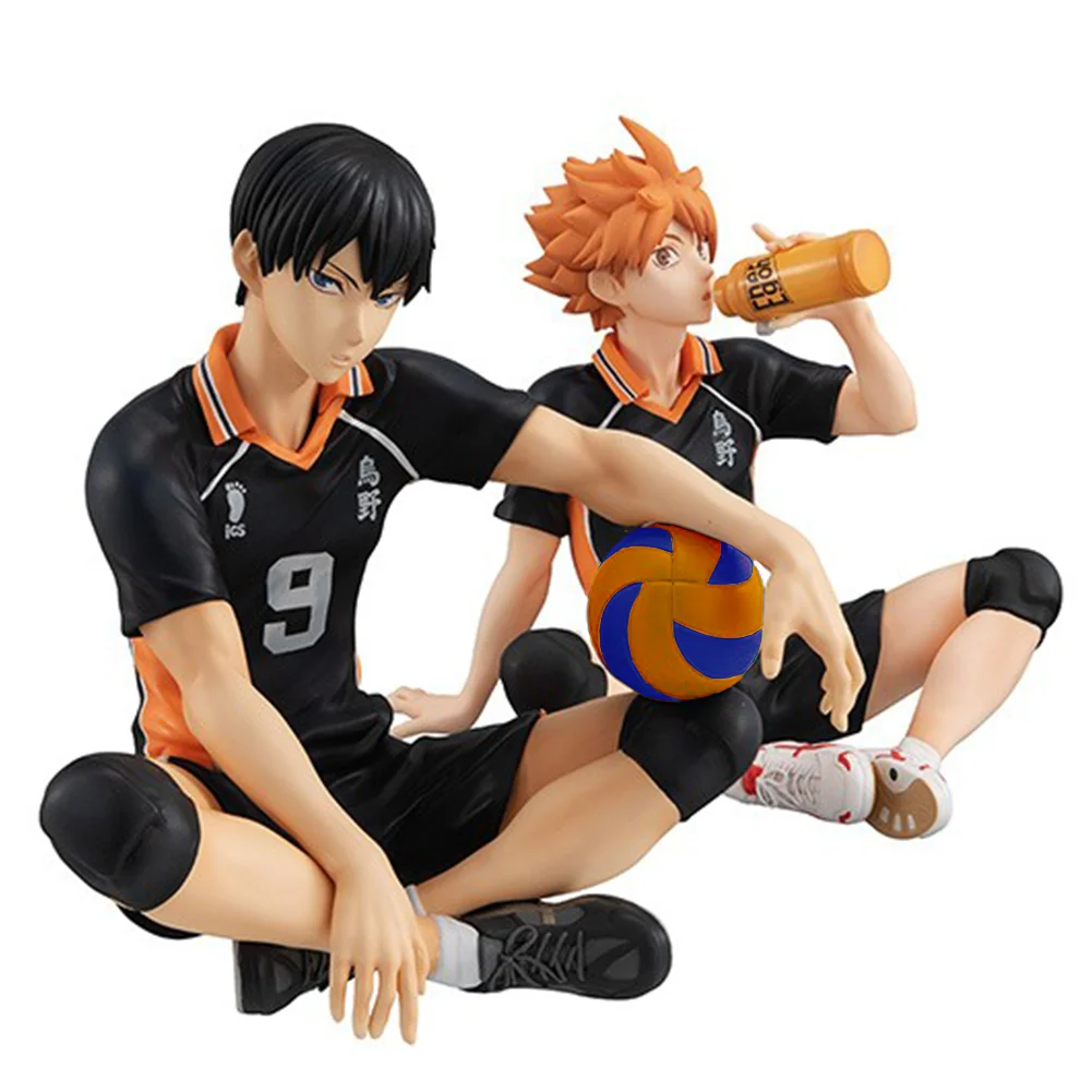 Figurka Anime Shoyo Hinata Tobio Kageyama Figurka Akcji Siedzący Model PVC Ozdoby na Samochód Biurko Kolekcja Zabawka dla Dzieci Prezenty 10cm