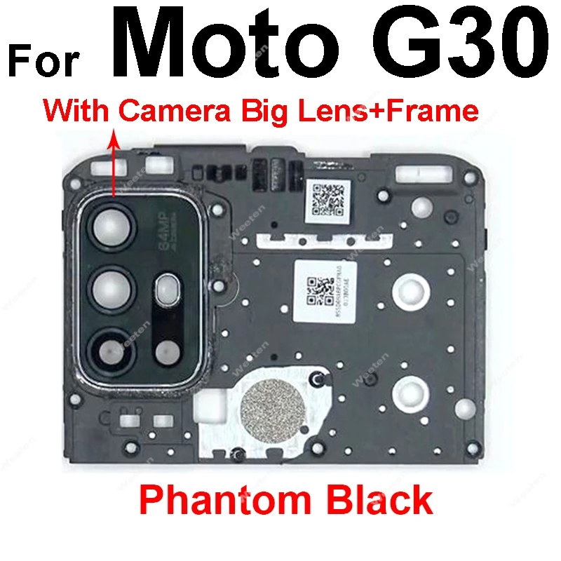 Rear Back Camera Lens Glass with Frame For Motorola MOTO G10 G20 G30 G60 G60S G100 Antenna Motherboard Mainboard Cover Parts