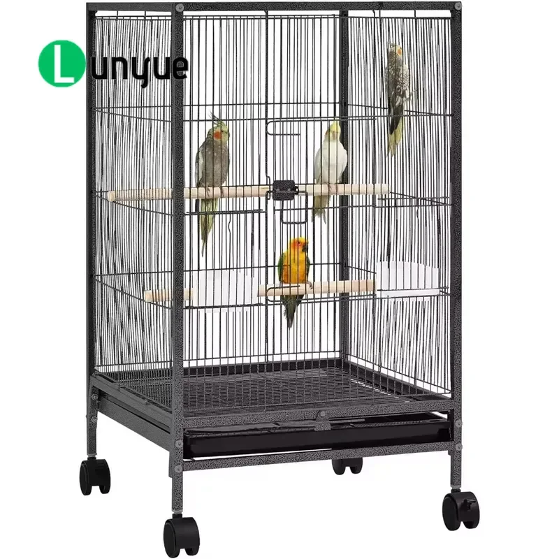 Large Metal Bird Cage Eco Friendly Durable Spacious Housing For Parrots Canaries Pet Birds Indoor Outdoor Easy Clean Sturdy