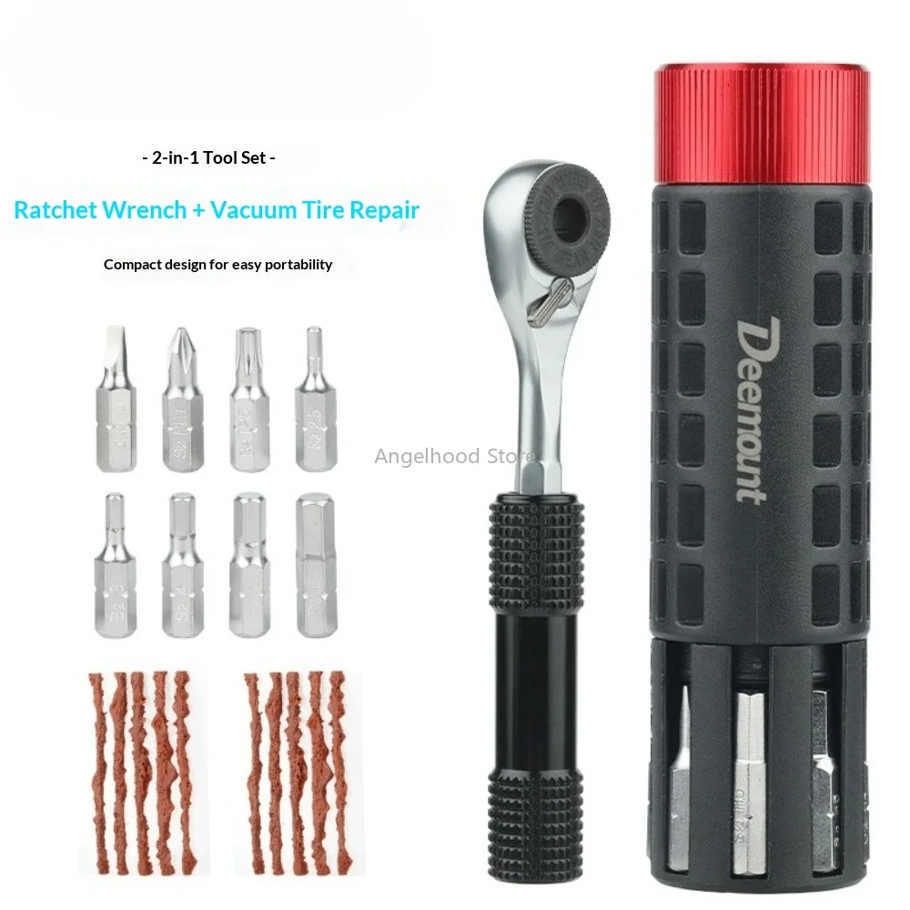 

Реверсивный ключ с трещоткой для велосипеда, инструменты для ремонта, дорожный горный велосипед, набор бит из 8 предметов, велосипедный ключ с храповым механизмом, инструмент для ремонта бескамерных шин