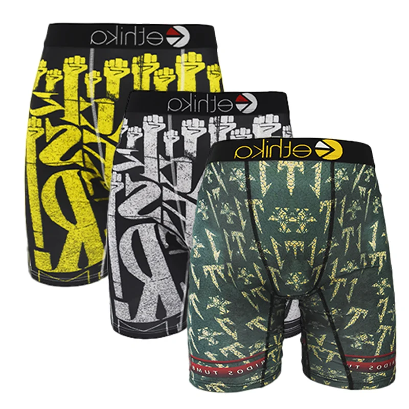 

Sexy Men Underwear Boxer Print Cueca Men's Panties Underpants Male Boxershorts Plus Size XXXL Breathable Boxers Briefs