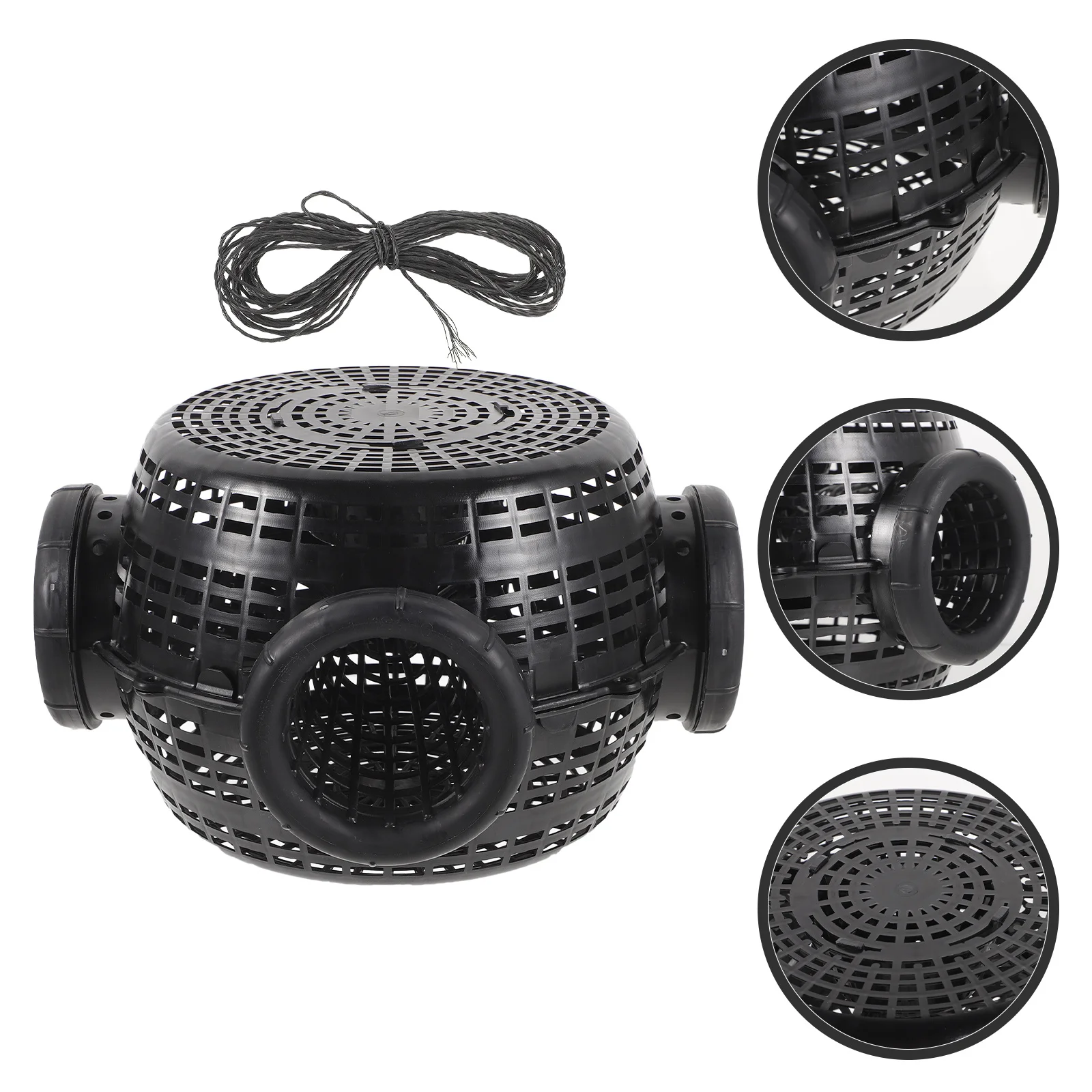 

Portable Crab Fishing Trap Durable Plastic Crawfish Cage for Catching Lobster Shrimp Reusable Net Fishing Traps