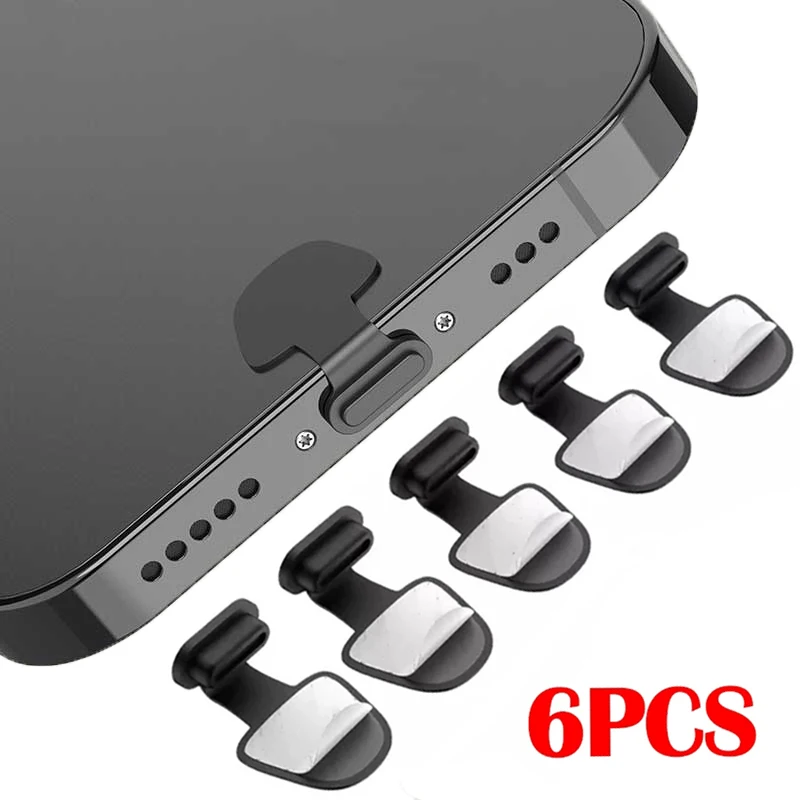 Charging Port Anti-Dust Dirt Plug for Apple iPhone Xiaomi Samsung S22 Ultra USB Type-C Port Protector Silicone Dustplugs Cover