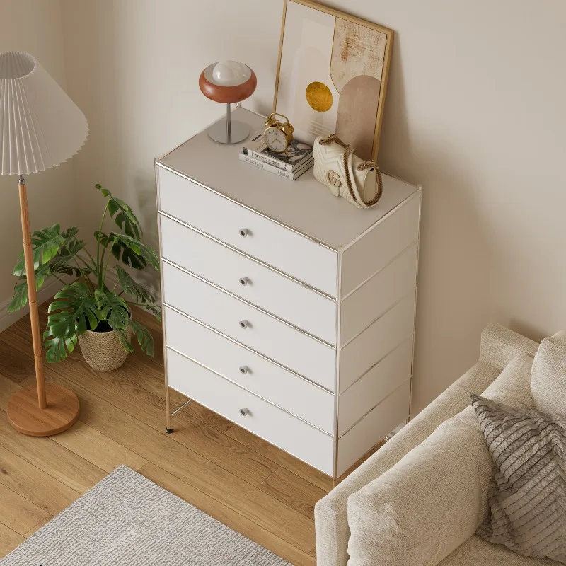 Medieval stainless steel chest cabinet, shoe cabinet module combination cabinet, household living room cabinet storage