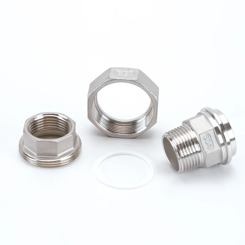 

304 Stainless Steel Pipe Union Joint, 1/4" to 2" BSP Female/Male Thread, High Pressure Leak-Proof for Water/Oil/Gas Line Fitting