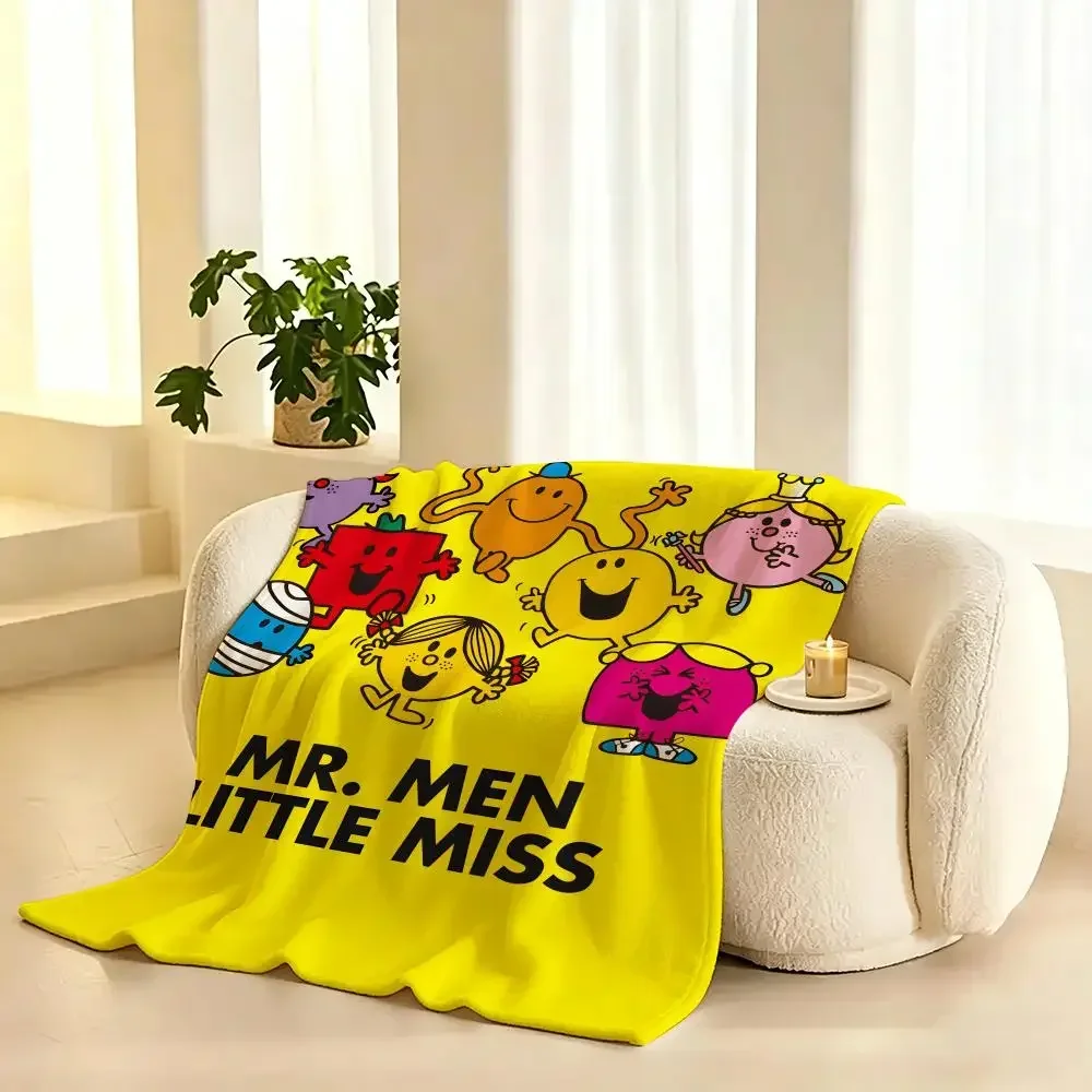 Mr. M-men and Littles Miss Throw Lightweight  Flannel Blanket Soft Skin-friendly for Summer Cooling