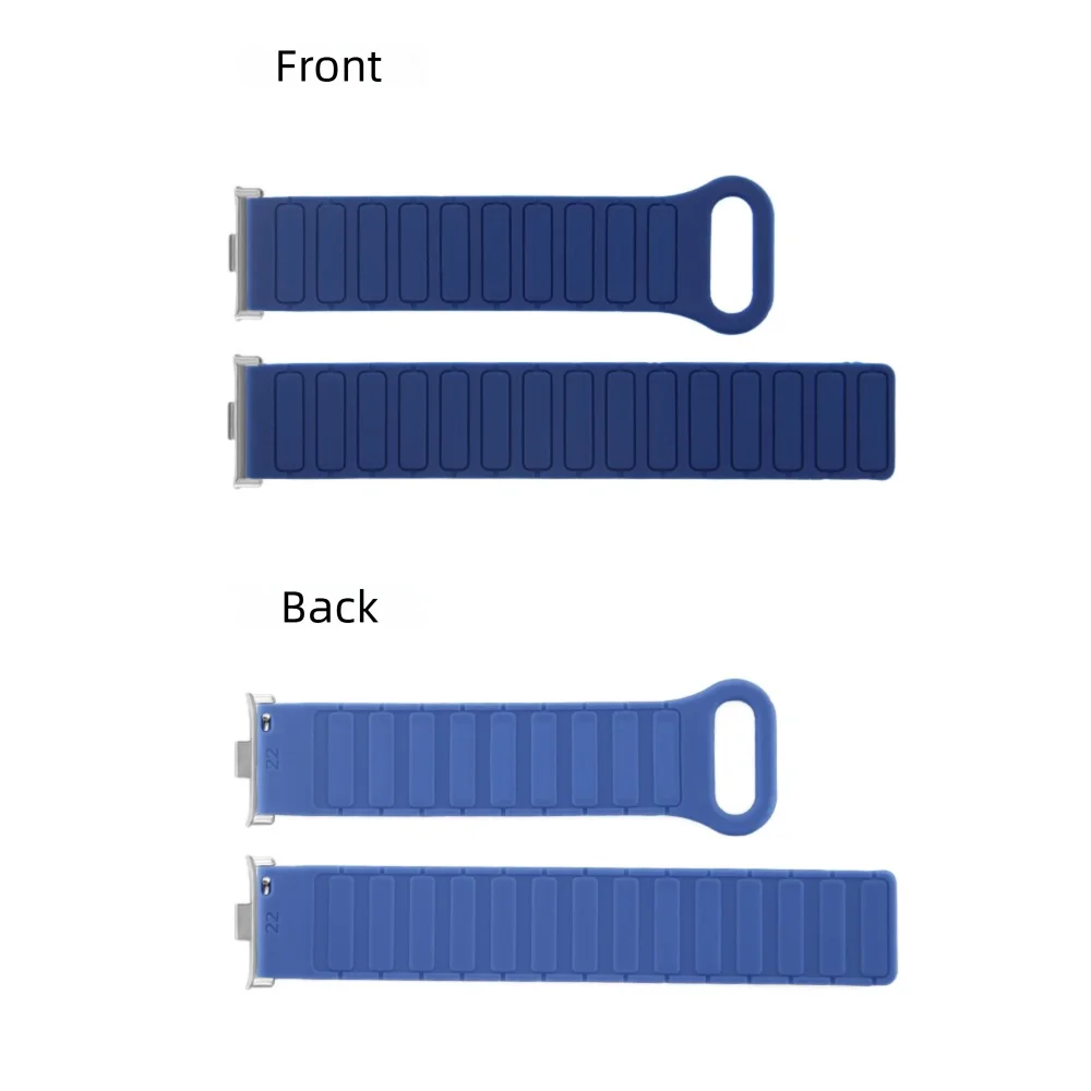 حزام حلقة مغناطيسي لـ Xiaomi Mi Band 9Pro 8Pro Redmi Band 5 4 سوار صديق للبشرة من السيليكون سريع الإصدار على شكل درع