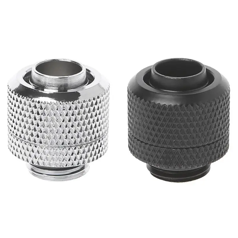 

1Pack G1/4" to 3/8"ID X 1/2" Compression Fitting Smooth Finish for Soft Tubing PC Water Cooling System Black Silver