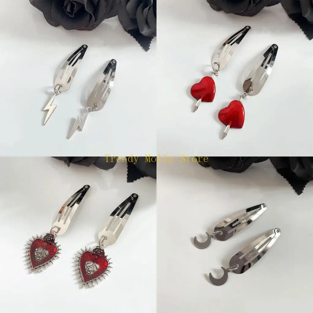 

N5KB Metal Hair Clip Fashion Hairpins Cool Hair Barrettes Woman Girl Hair Accessory