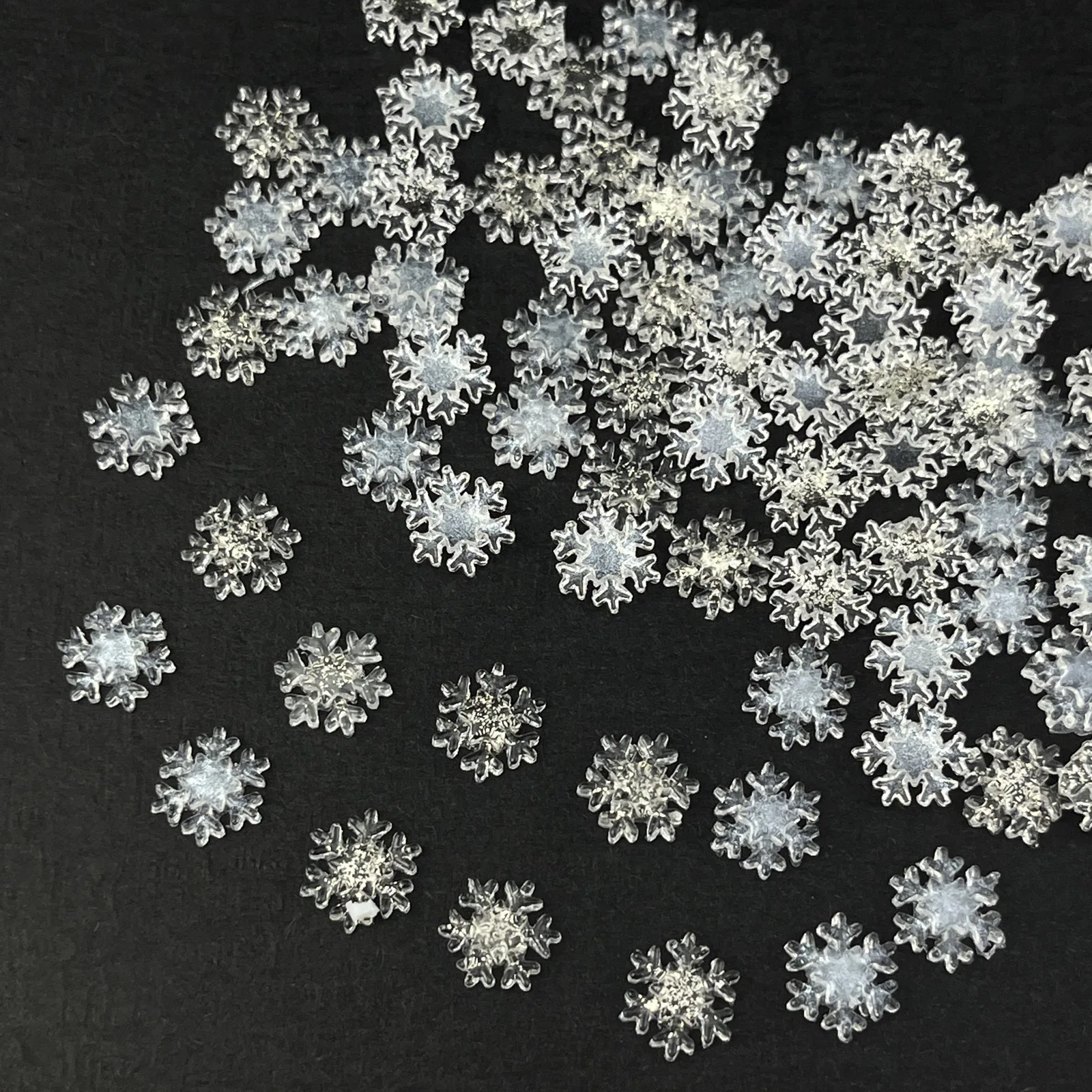 20pcs miniso snowflake cartoon nail charms for diy nail making kawaii cute resin nail art decoreation