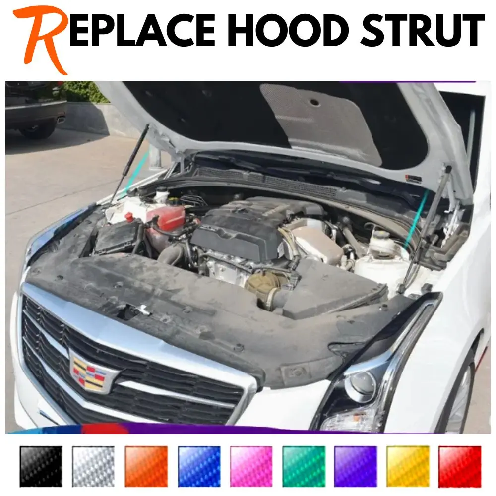 

Hood Lift Supports Compatible with Cadillac ATS 2013-2019 Replacement Front Bonnet Gas Struts Dampers Springs Shocks Arm