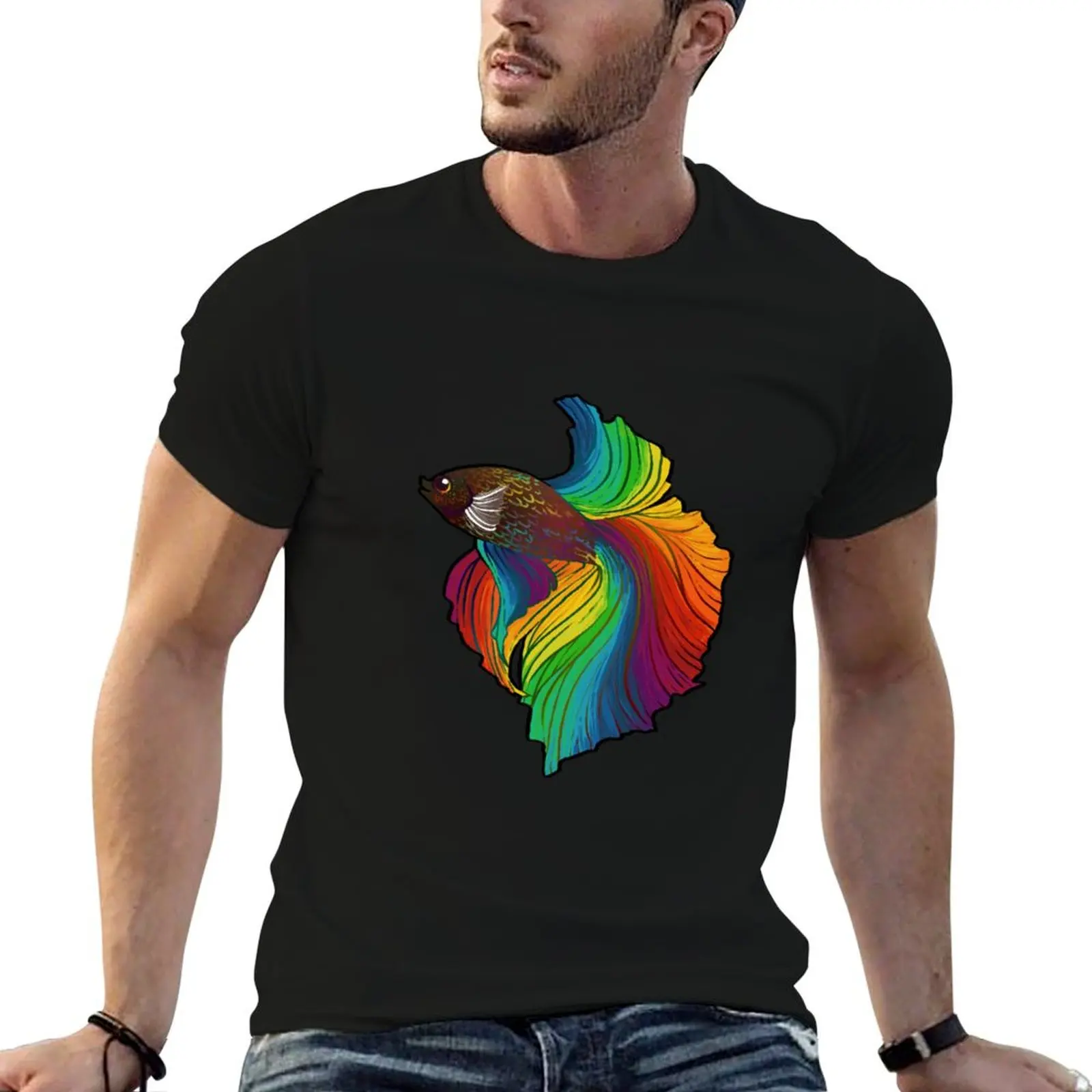 

Pride Betta Fish T-Shirt baggy shirts anime stuff blacks cotton t shirt men