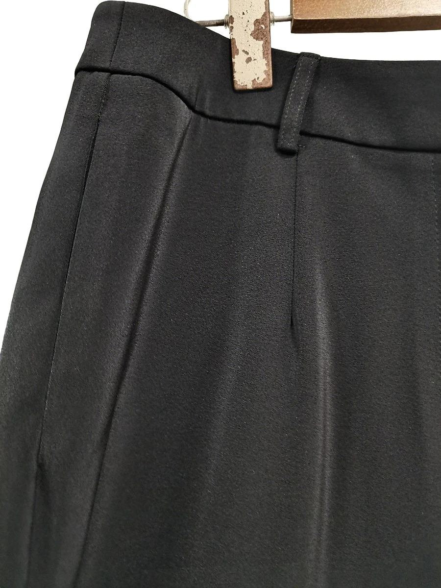 CHICEVER Formale Zwei Stück Sets für Frauen Kerb Neck Langarm Verstärktes Applikationen Blazer Gerade Hose Mode Anzug Weibliche Neue