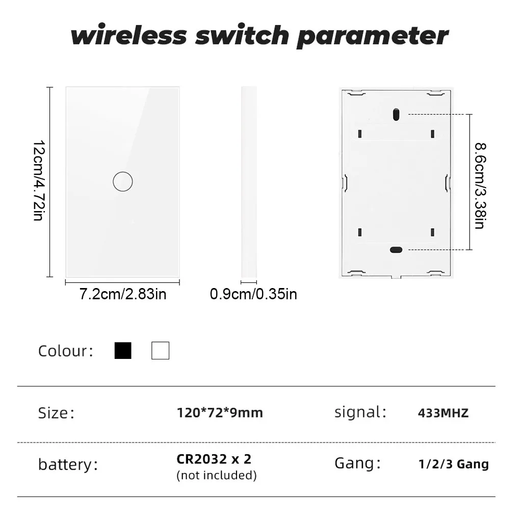 US WiFi Tuya Switch 433.92MHz Sensor Switches Sticky Lighting