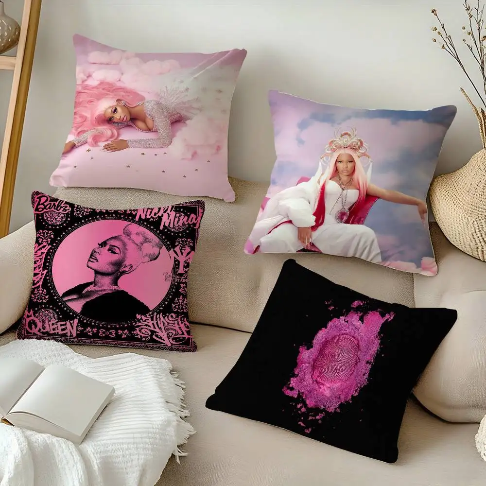 N-Nicki Minaj Pink F-Friday Pillow Case Dustproof Pillow Case, Invisible Zipper, Silky Short Plush Sofa Cushion Cover #1