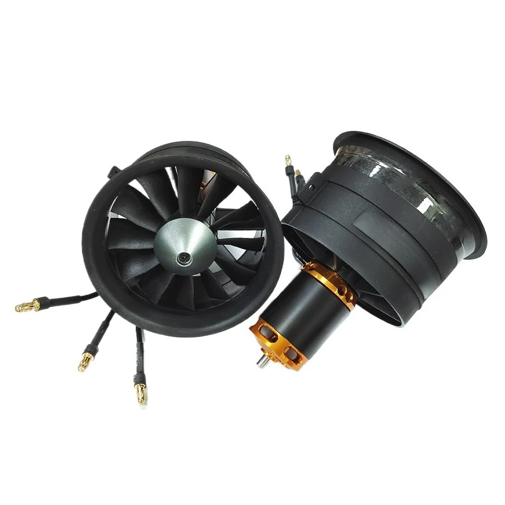 64 ducted 12-blade fan forward and reverse propeller remote control aircraft brushless motor  fan