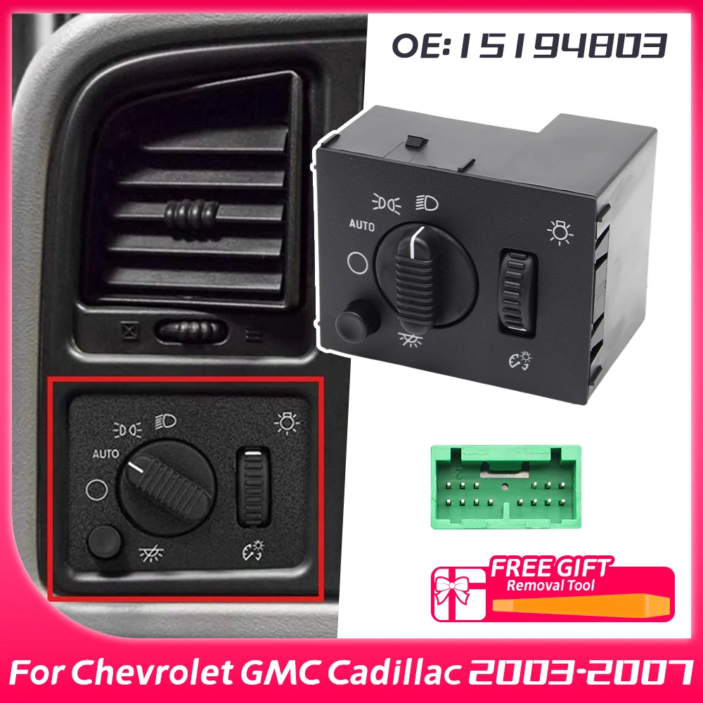 15194803 For Chevrolet GMC Cadillac 2003 - 2007 variateur de phare pour camion 19381535 D1595G