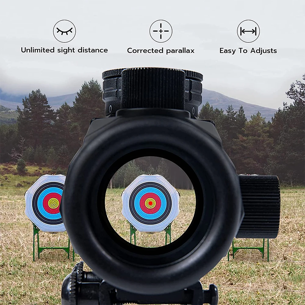 Imagem -03 - Riflesope Tático 1x30 mm Verde Azul Vermelho Dot Sight Scope Caça Óptica Colimador Reflexo Vista para 11 20 mm Picatinny Ferroviário